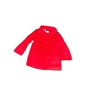 girls smocked polkadot red jacket 12 months